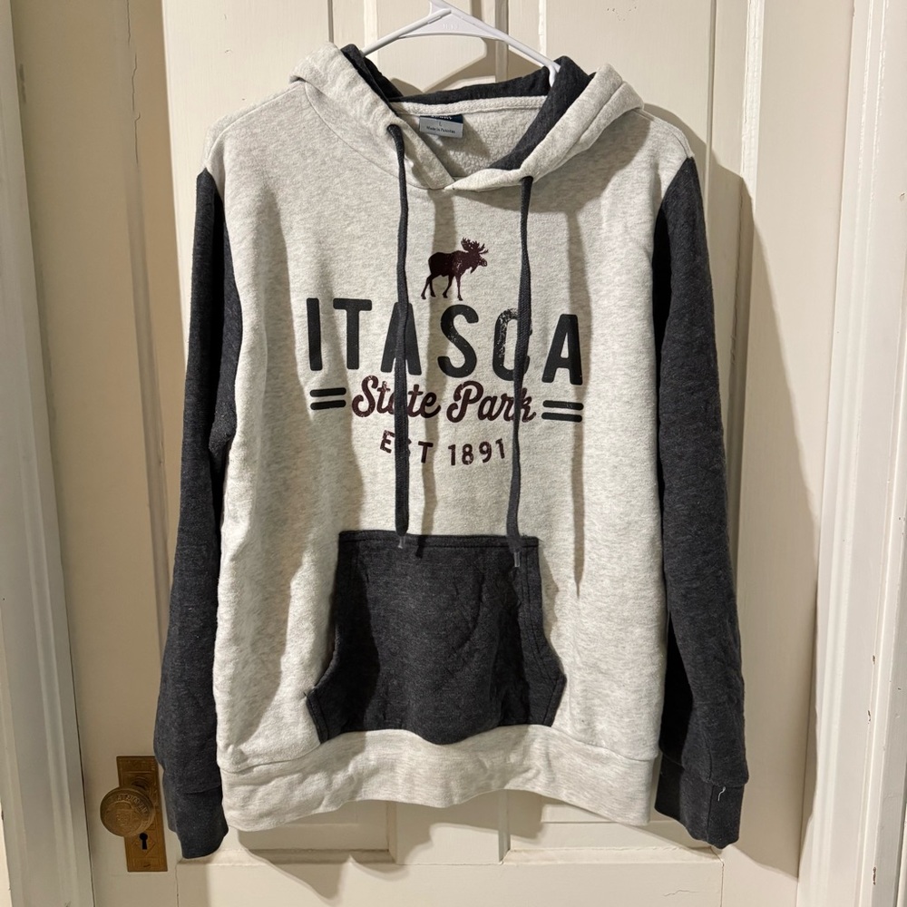 Itasca Gray and White Hoodie